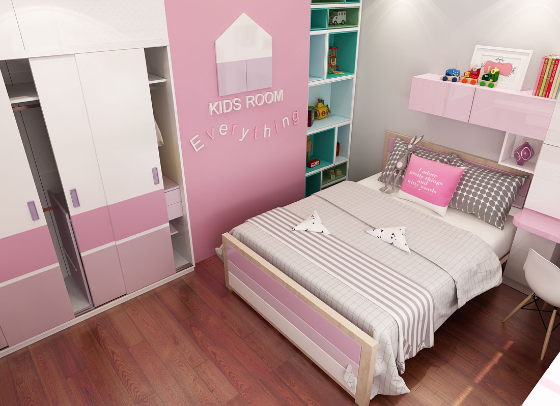 Bố trí căn hộ 2 phòng ngủ cho 4 người