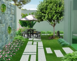 Trồng cây trong sân nhà hợp phong thủy