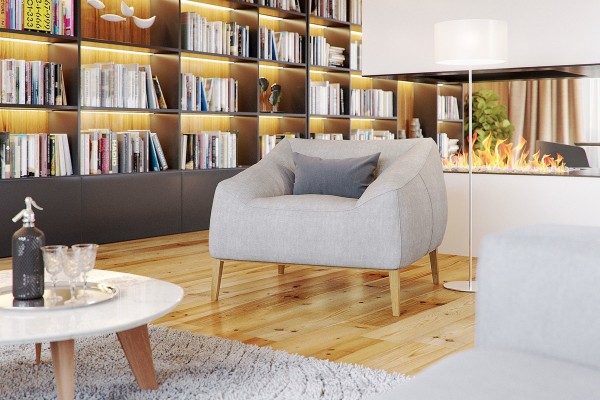 Nhà đẹp với tường gỗ