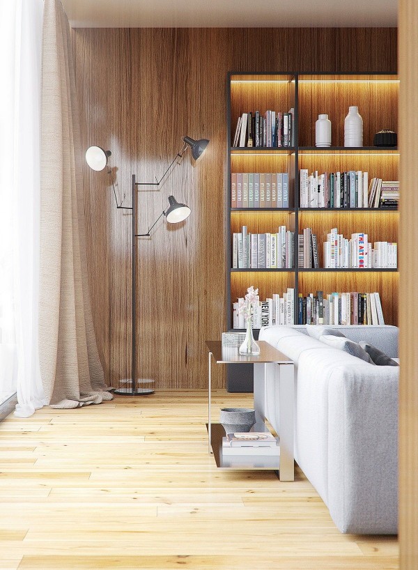 Nhà đẹp với tường gỗ