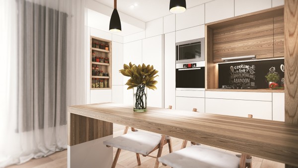 Nhà đẹp với tường gỗ